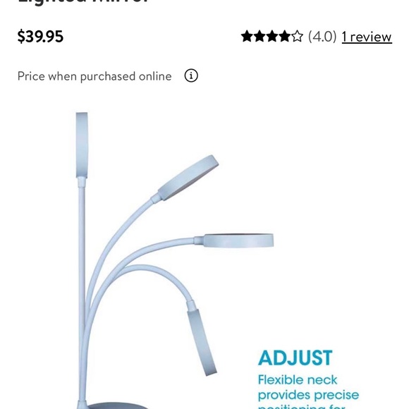 Ottlite Rechargeable Lamp with Lighted Mirror - Picture 3 of 5